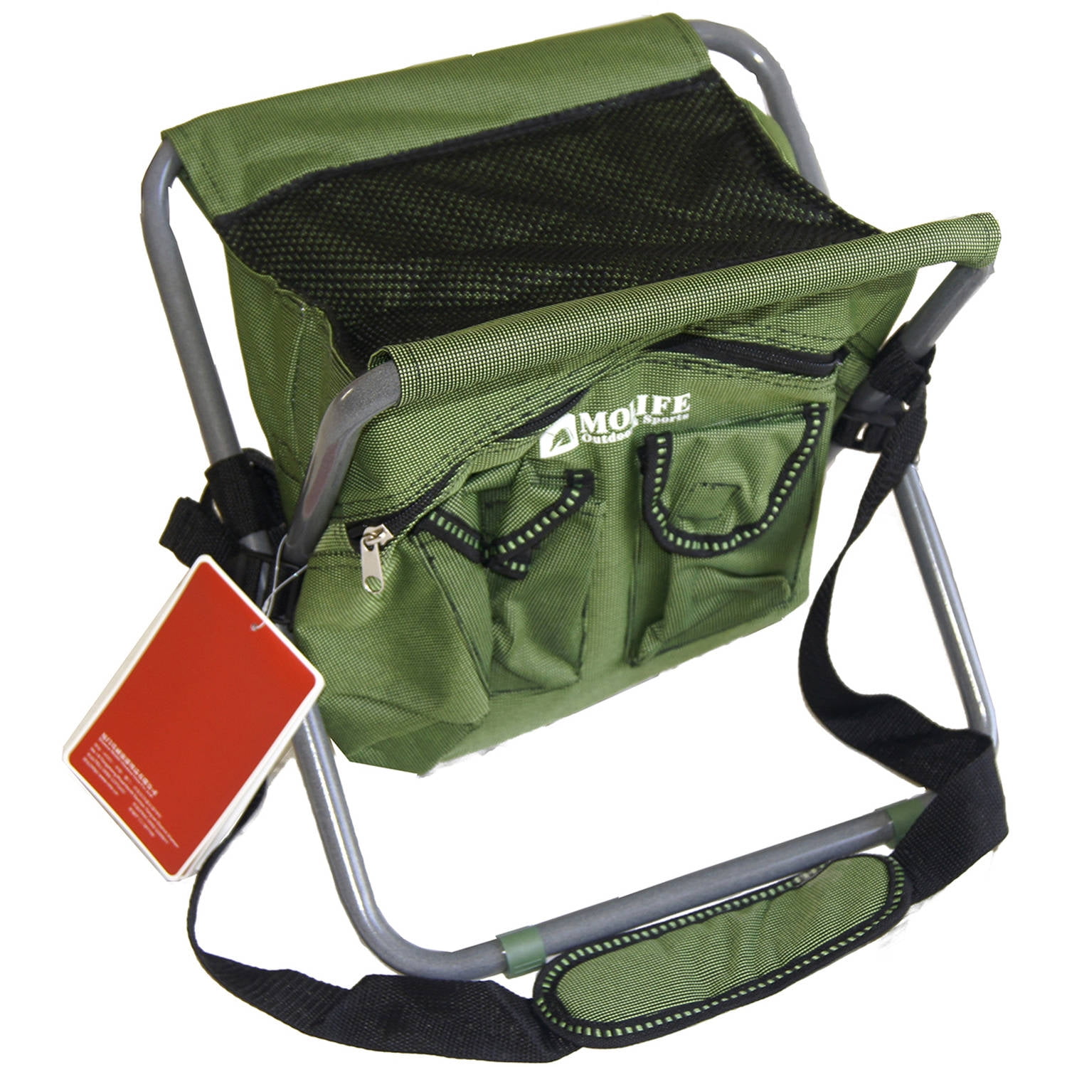 13" Messenger Portable Green Bag Cooler Chair
