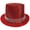 red, variant on Glittering Magician Jazz Top Hat, Shiny Felt Party Hat for Adult