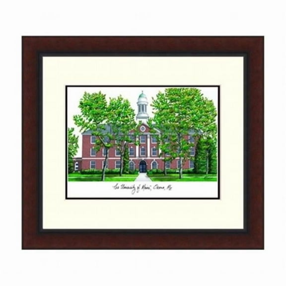 Campusimages ME999LR Maine University Campus Legacy Alumnus Framed Lithograph