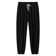 thumbnail image 5 of Rrxhxhs Cargo Pants for Men Solid Color Corduroy Drawstring Elastic Waist Loose Casual Joggers with Multi Pockets,L, 5 of 9