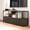 Black + Rustic Brown-D, variant on Manxile TV Stand for TVs up to 65 inch, Mid Century Modern TV Stand with 2 Drawers, Entertainment Center for Living Room, Rustic White&Walnut