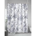 thumbnail image 5 of Watercolor Grey Floral Stall Shower Curtain, Waterproof Shower Curtains for Bathroom, Gray Ombre Botanical Summer Washable Fabric Cloth Bath Curtain for Bathtub Decoration with Hooks 36x72 Inches, 5 of 6