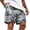 Black, variant on Men’s Beach Shorts Summer Cotton Floral Jacquard Short Elastic Drawstring Hawaii Print Short with Pockets, Brown 3XL