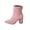 Pink Boots, variant on HAPIMO Women Ankle Boots Pointed Toe Block Heel Rear Zip Suede‑like Upper Footwear For Office Working And Casual Night Out Sessions Black 36