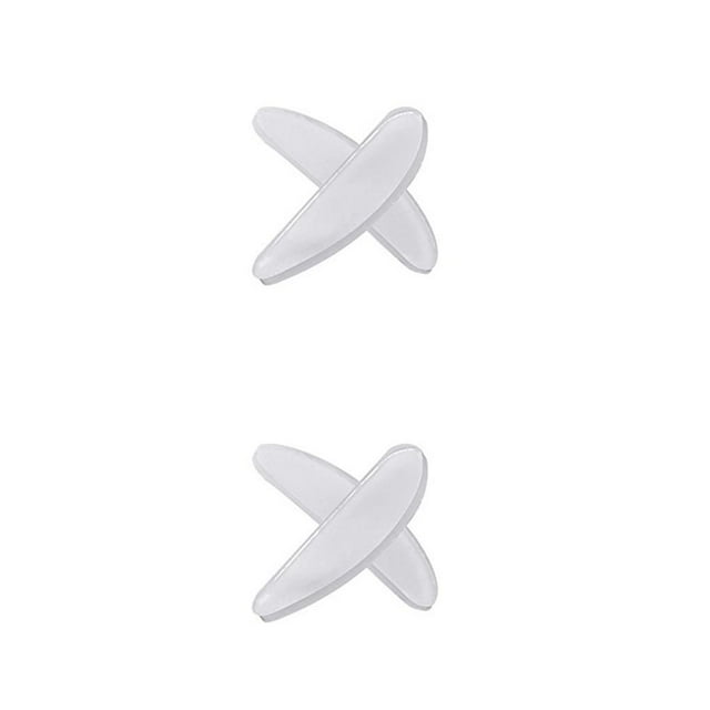 Minnieouse Almohadillas nasales de silicona para aumentar la altura, almohadillas nasales finas blancas para anteojos, antideslizante, Blanco 1.0 2piezas