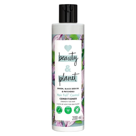 Love Beauty & Planet Onion, Black Seed & Patchouli Hairfall Control Conditioner I Paraben Free, 200Ml