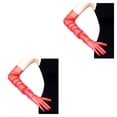 thumbnail image 2 of Sonducket Guantes largos para mujer, elegantes, elegantes, de color sólido, para mujer, guantes con dedos Rojo 2Conjunto, 2 of 6