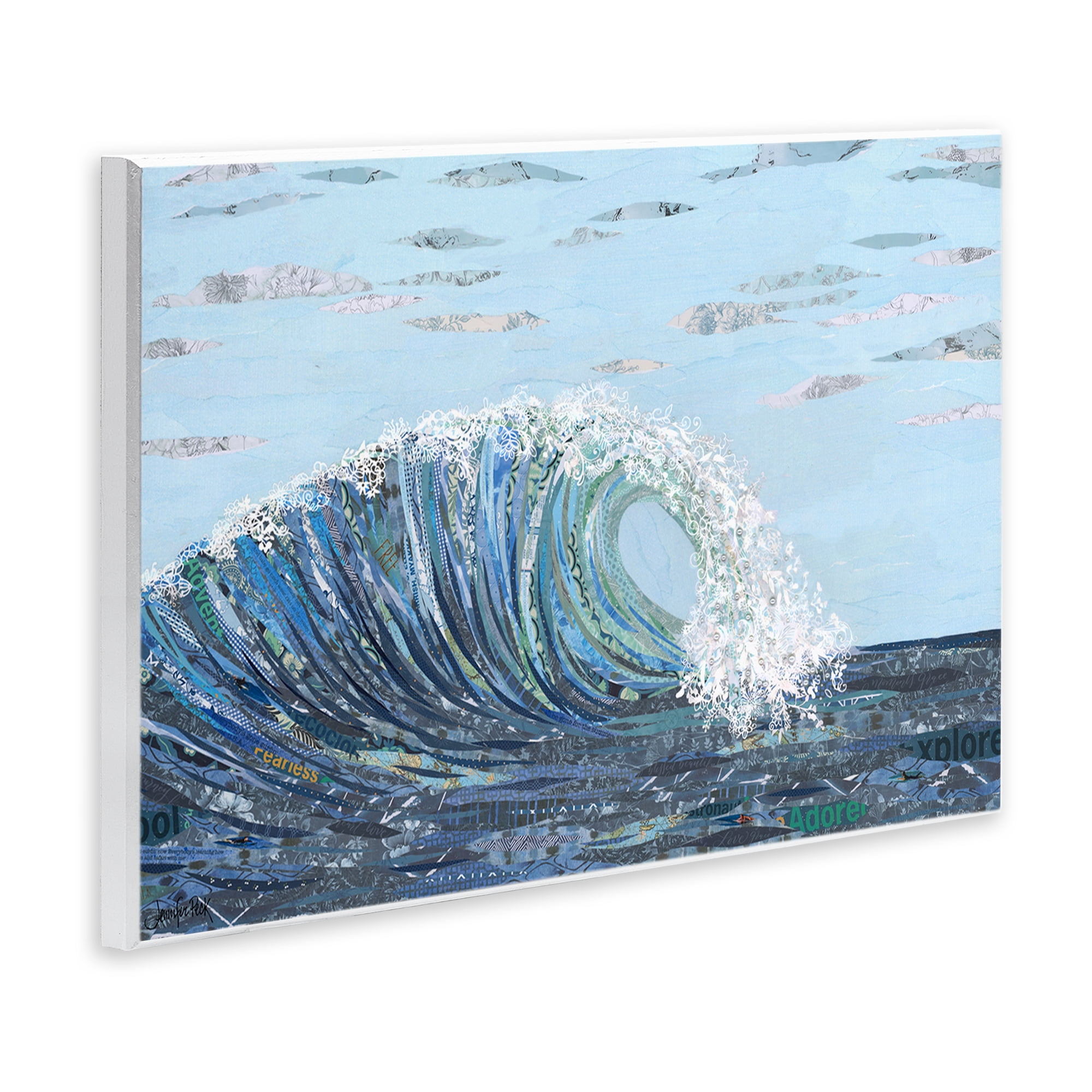 Stupell Industries Big Kahuna Wave Landscape Painting Unframed Art Print Wall Art, 19 x 13