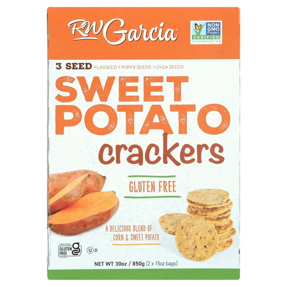 RW Garcia 3 Seed Sweet Potato Crackers, 30 oz.