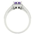 thumbnail image 4 of 2.48 ct Brilliant Marquise Cut Natural Amethyst 18K White Gold Halo Solitaire with Accents Engagement Bridal Wedding Ring Band Set size 9, 4 of 7