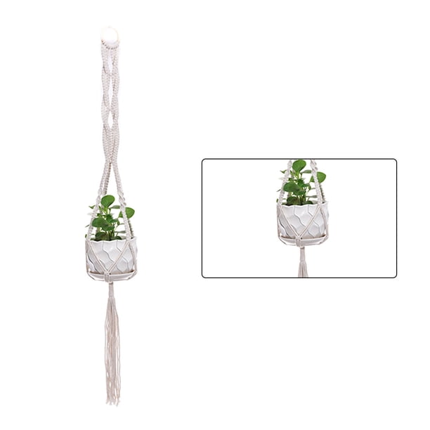 Advancent Colgador de plantas de macramé hecho a mano, colgador de flores/macetas para decoración de pared Jardín y Patio No.16