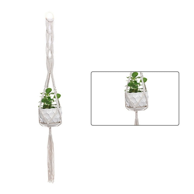Matsuzay Colgador de maceta para plantas de interior y exterior, cesta colgante de cuerda de algodón, soporte para maceta, WD016 Jardín y Patio No.16