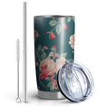 thumbnail image 2 of 20 Oz Pioneer Flower Coffee Tumbler Double Wall Insulated Stainless Steel Water Bottle | Metal Reusable Thermoses Flask with Cup Cap | Leak & Sweat Proof with Anti-Dust Lid, 2 of 7