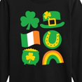 thumbnail image 3 of Instant Message - St. Patrick's Day Icon - Toddler & Youth Long Sleeve Graphic T-Shirt, 3 of 6