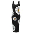 thumbnail image 4 of Lenago Robe Sans Manches Grande Taille pour Femmes Mode Décontractée Été Robe Sans Manches Épaules Dénudées Imprimé Col Rond Robes de Plage Été en Liquidation, 4 of 4