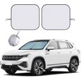 thumbnail image 1 of Car Windshield Sun Shade 2-Pack, 28x31 Inch Silver UV Blocker - Foldable Heat Shield for Front Windows, Universal Auto Sun Protector (Medium), 1 of 6