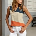 thumbnail image 5 of Yourumao Womens Tank Tops Button Up Henley Shirts Sleeveless Color Block Tunics Loose Fit Tshirts Summer Outdoor Blouses, 5 of 6