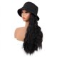 thumbnail image 5 of Peluca de sombrero de 24"/60 cm, hermosa peluca sintética rizada larga ondulada para mujer, 5 of 5