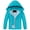 Blue, variant on Kids Waterproof Rain Jacket Detachable Hood Lightweight Raincoats for Boys Girls Windbreaker Coat