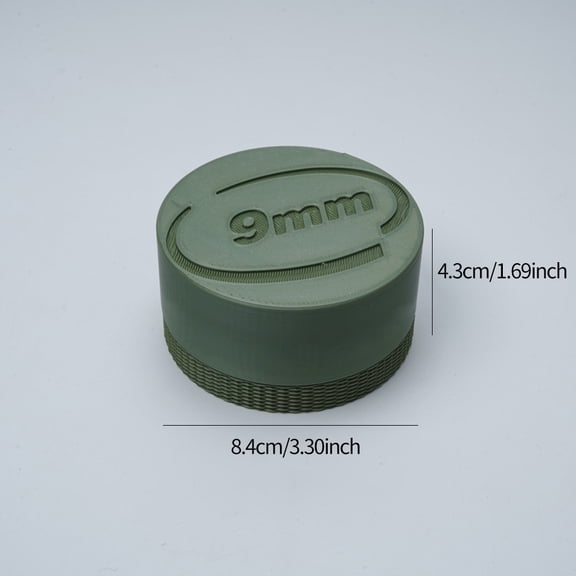 Mini 9mm Ammo Storage Box No Bullets - Small Portable Ammo Organizer Box with Screw Lid 25 rounds