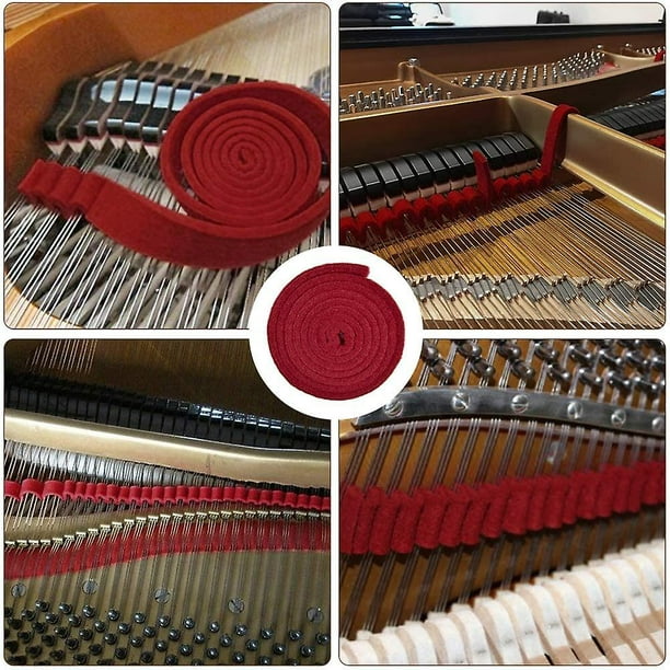 Kit d'accordage de piano, kit d'accordeur de piano professionnel comprenant  un marteau de clé d'accord, une bande de tempérament, un kit de sourdine,  un ensemble de fixation de bricolage pour piano (8