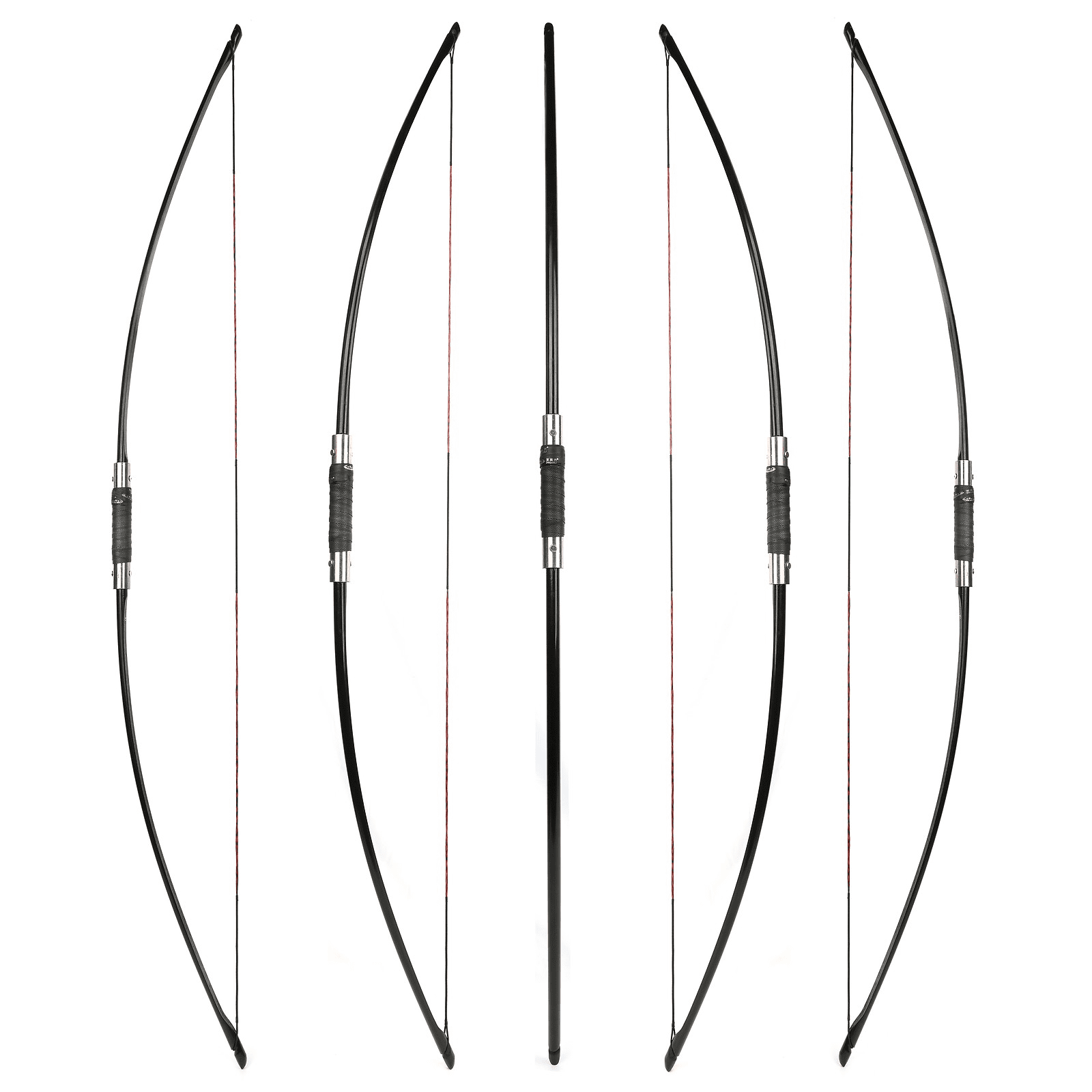 65" English Traditional Longbow Set 60lbs Archery Takedown Bow Hunting