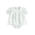 thumbnail image 1 of xiaxaixu Bébé Fille Romper, Été Manches Courtes Col Rond Dentelle Floral Short Combinaisons Tops 0-24M, 1 of 8