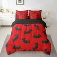thumbnail image 2 of Manfei Boys Happy Halloween 7-Piece Twin Bedding Sets,Trick Or Treat Bedding Comforter Set,Black Bats Sheet Sets For Teens,Ultra Soft Home Decor Reversible, 2 of 8