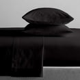 thumbnail image 3 of Full Size 4Pcs Sheet Set - Black Solid Sateen Weave for Soft & Silky 100% Egyptian Cotton 800 Thread Count 18" Inch Deep Pocket Bed Sheets, 3 of 7