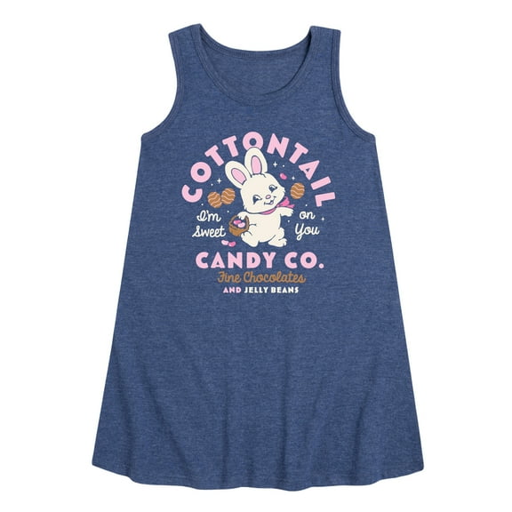 Instant Message - Cottontail Candy Co. - Toddler & Youth Girls A-line Dress