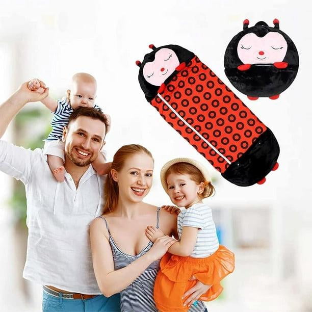 Saco De Dormir 2 En 1 Con Almohada Para Niños – 135x50 Cm, Algodón Puro, Plegable, Para 3-14 Años