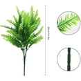 thumbnail image 3 of 4 Bundles Fern Outdoor Artificial UV Resistant Ferns Shrubs Greenery Stems for Garden Front Porch Patio Indoor Home Office Window Box Table Decorations and Landscaping, 3 of 9