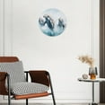 thumbnail image 3 of Non-Ticking Silent Wall Clocks Battery Operated Personalized Decor Clock for Living Room,Bedroom-Three Dolphins Jumping Out Of The Water With Clear Sky(14inch), 3 of 4