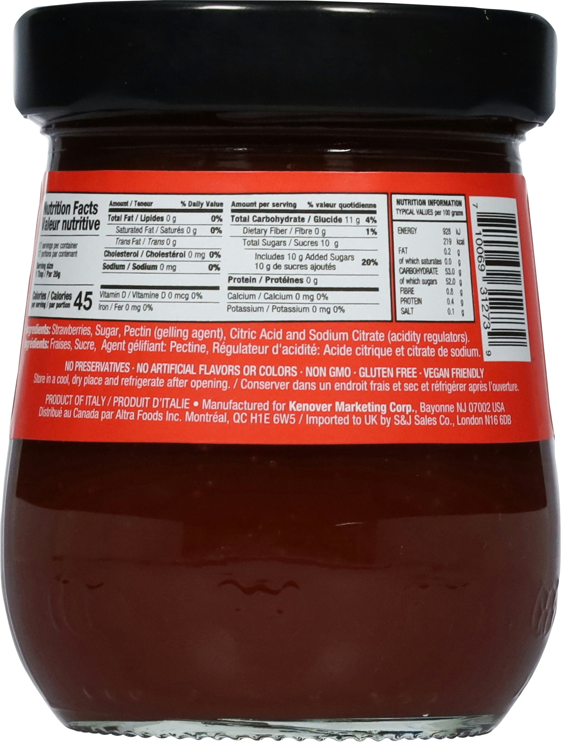 Tuscanini Strawberry Preserve 11.6 oz (Pack of 12)