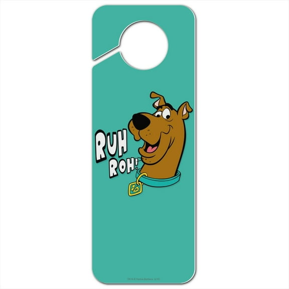 Scooby-Doo Ruh Roh Plastic Door Knob Hanger Sign