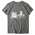 thumbnail image 3 of Pxiakgy Liquidation! T-Shirts de Pâques Col Rond pour Femmes Joyeuses Pâques Lapin avec Lunettes Blouse Décontractée Graphique Printemps Hauts Colorés Tee Femmes Topseaster Manches Courtes Chemise Décontractée Mode Gris TG, 3 of 5