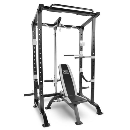 Marcy Pro Full Cage and Weight Bench Personal Home Gym Total Body Workout