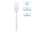 thumbnail image 4 of Boardwalk Heavyweight Polypropylene Cutlery, Fork, White, 1000/Carton, 4 of 6