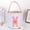 Pink, variant on Wefuesd Easter Decorations Gift Animal Holiday Rabbit Cute Candy Canvas Printed Carry Basket Bag Bunny Home Decor Easter Decor Easter Basket Stuffers Home Decor