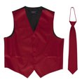 thumbnail image 1 of Chaleco de botón OMEGA + Corbata a juego - Rojo / Negro - Medio Gravity Threads Sombrero, 1 of 1