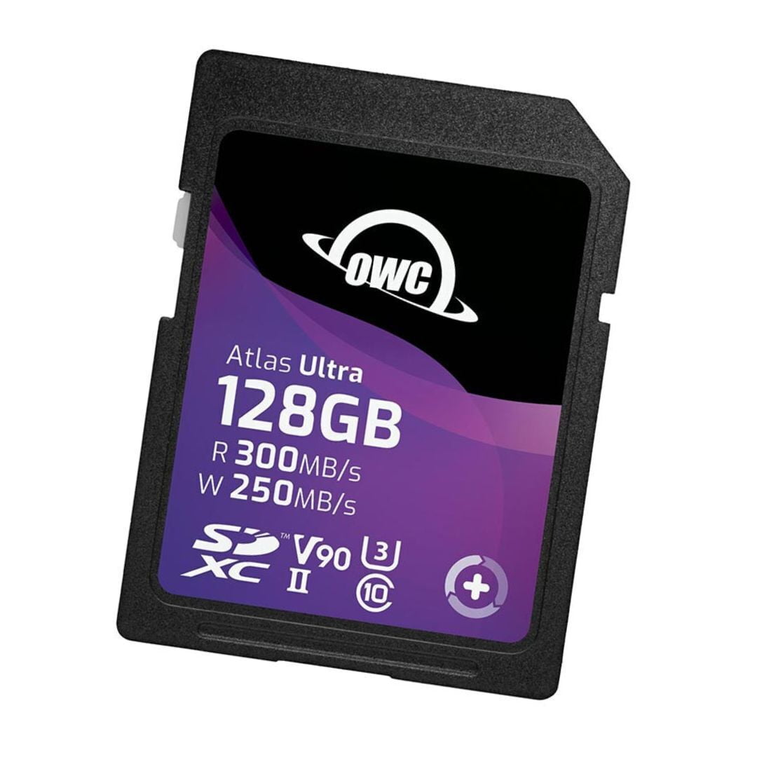 OWC Atlas Ultra - Flash memory card - 128 GB - Video Class V90 / UHS-II U3 / Class10 - SDXC UHS-II