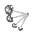 thumbnail image 2 of UNLLLL Stainless Steel Heart Shaped Measuring Spoons 4 Pcs Kitchen Utensils Measuring Spoons Love Heart Measuring Spoon Set Wedding Favors, for Food, Desserts, Soup, 2 of 4