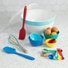 Tasty 15 Piece Baking Kitchen Gadget Set with Large Melamine Mixing Bowl, Multicolor