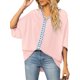 thumbnail image 1 of Txlixc Dolman manga cuello en V mujer #39;st - camisa gasa suelta Split verano Street Top Txlixc  moda, 1 of 6