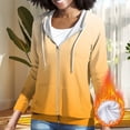 thumbnail image 4 of LEKWK Zip Up Hoodie Women Gradient Print Long Sleeve Lightweight Sweatshirt Drawstring Athletic Jacket with Pockets Activewear for Running Workout, 4 of 7
