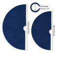 thumbnail image 4 of Ryvnso Christmas Tree Skirt Dark Blue Paint Xmas Tree Skirts Ornament Home Decorations 35.4", 4 of 6