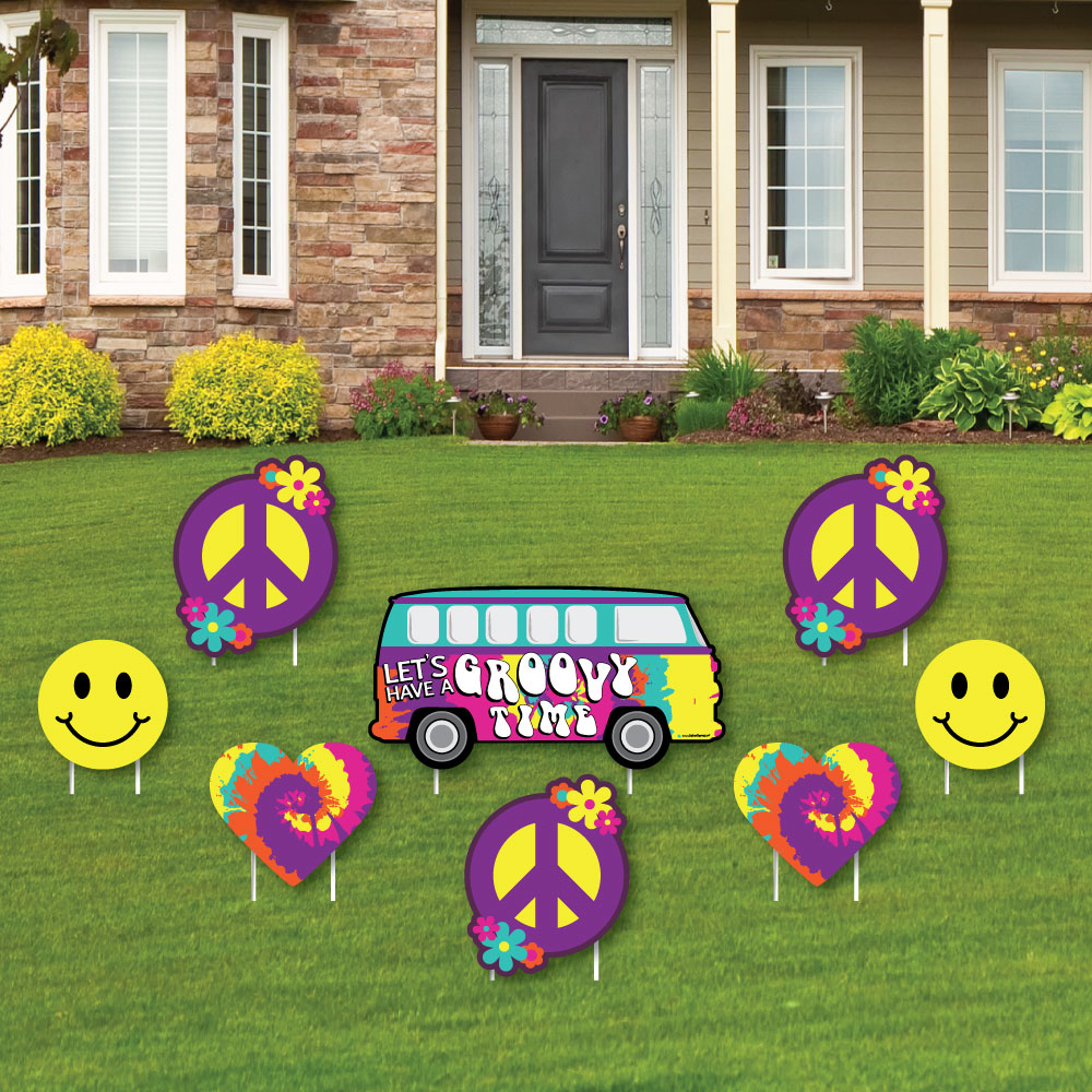 60's Hippie - Yard Sign & Outdoor Lawn Decorations - 1960s Groovy Party ...