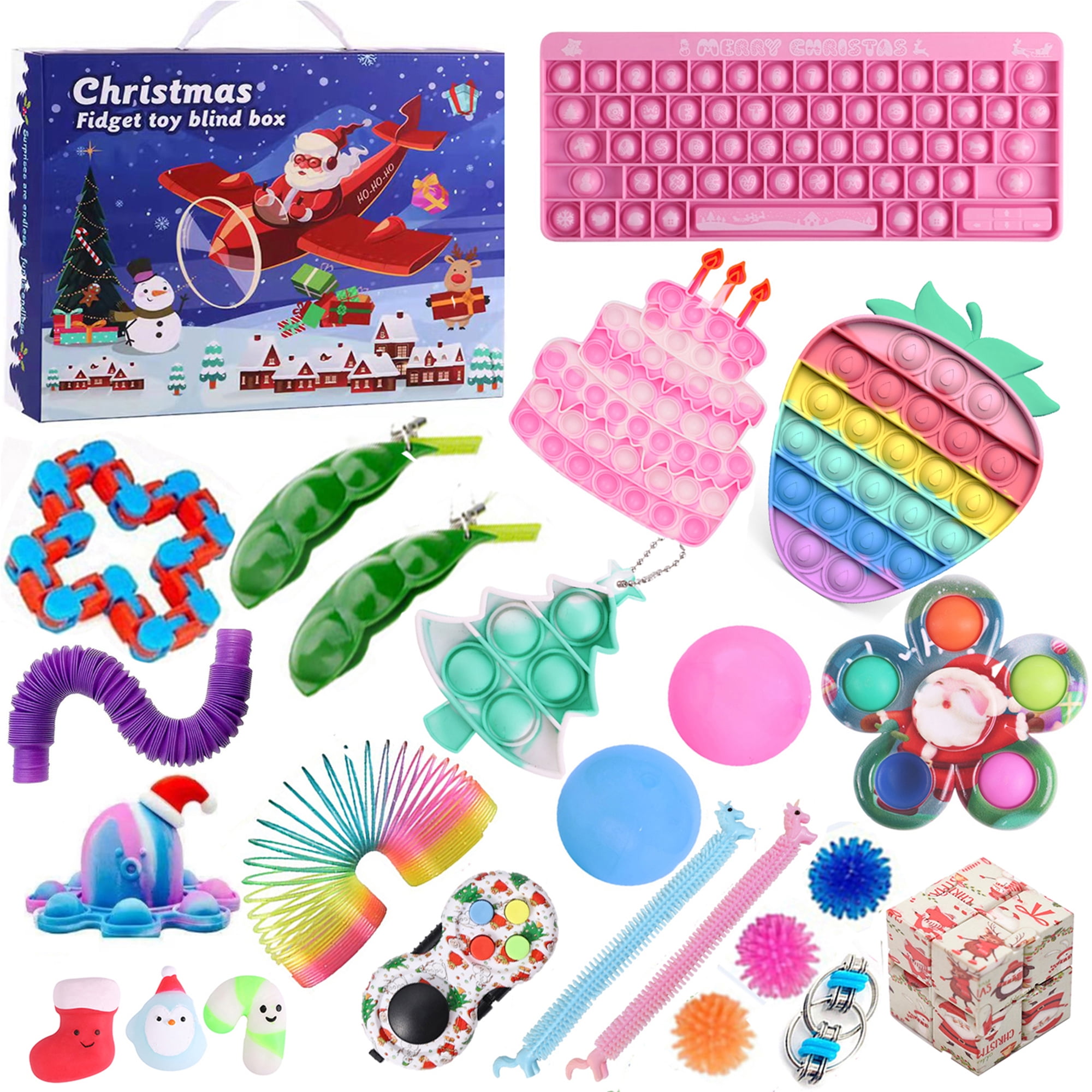 2022 Christmas Fidget Toys 24 Days Advent Calendar Countdown Blind Box 