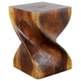 thumbnail image 4 of Strata Furniture 20x14" Table d'Appoint en Noyer avec Grand Twist, 4 of 6