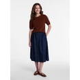 thumbnail image 3 of Time and Tru Women's Crewneck Sweater with Short Sleeves, Lightweight, Sizes XS-XXXL, 3 of 6